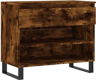 vidaXL Vidaxl - Shoe Cabinet Smoked Oak 70x36x60 cm Engineered Wood