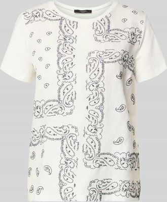Max Mara Regular Fit T-Shirt aus Baumwoll-Leinen-Mix Modell GENIO in Weiss, Gr&ouml;&szlig;e XXL