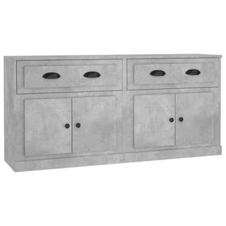 Berkfield Home Sideboards 2 pcs Concrete Grey Engineered Wood