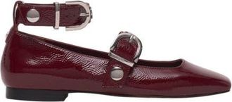 Maje Studded leather Mary Jane flats in Burgundy at Nordstrom, Size 39