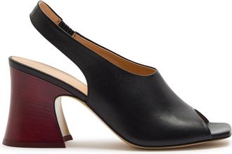 Chloé Janis 80 Leather Slingback Sandals - Black - 38 (IT38 / UK5)