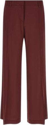 Alberto Biani Wide-leg Palazzo Broek - Dames - Wijde Broeken - Rood - L - Broeken
