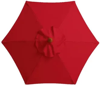 OEM Funda De Repuesto Para Sombrilla, 6 Varillas, 2,7 M, Impermeable, Resistente A Los Rayos Uv, Tela De Repuesto, Roja
