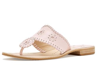 Jack Rogers Jacks Flat Sandal Womens Sandals Pink Marshmallow : 7.5 M, Leather