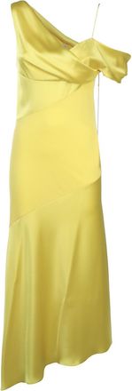 Loewe Satin long one off the shoulder dress