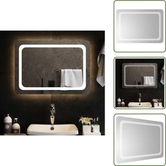 vidaXL The Living Store Specchio da Bagno con Luci LED 70x50 cm - Specchio LED