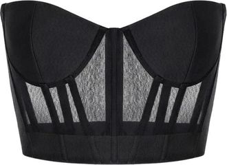 Elisabetta Franchi Sweetheart Corset Top - Dames - Tops zonder mouwen - Zwart - M - Tops