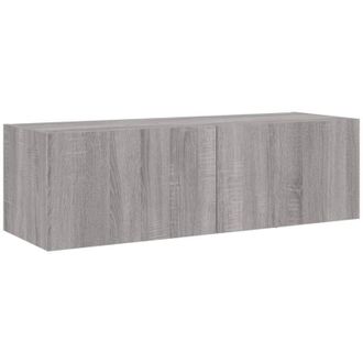 vidaXL Vidaxl - tv Wall Cabinet with led Lights Grey Sonoma 100x35x31 cm