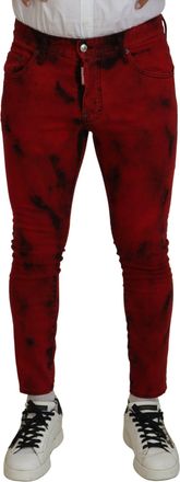 Dsquared2 Dsqua&sup2; Cotton Tie Dye Skinny Casual blue Mens Jeans (Pre-Owned)