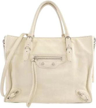 Balenciaga Pre-owned Handbags, female, White, Size: ONE SIZE Pre-owned Leather balenciaga-bags