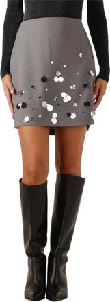 Copenhagen Muse Rokken, Dames, Grijs, XL, Polyester, Cmtailor-Skirt