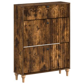 vidaXL Armario Zapatero Alkmaar 78 X 24 X 103 Cm Madera De Ingenier&iacute;a Vidaxl