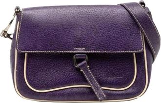 Prada Pre-owned Cross Body Bags, female, Purple, Size: ONE SIZE Pre-owned Vintage Shoulder Bag