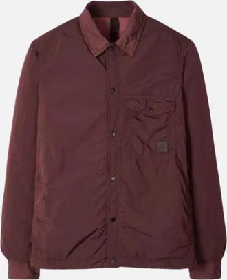 Paul Smith Mens PS Paul Smith Shirt Jacket 28 Burgundy - Red - Size: 38/Regular