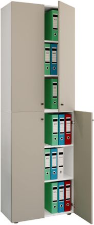ebuy24 Ebuy24 - Armario De Oficina Vcm Con 6 Compartimentos Armario De Archivo Moderno Con Puertas Giratorias Dimensiones Aprox. Al. 220 X An. 70 X P. 40cm -