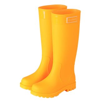 Generic Ladies Wellies Slip Outdoor Casual Comfortable Low Heel Ankle Rubber Shoes For Hiking Camping Daily Wear Womens Waterproof Fashion High Calf Silicone 