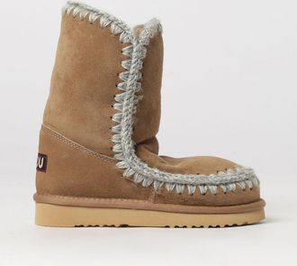 Mou Eskimo Suede Boots with Wool Stitching