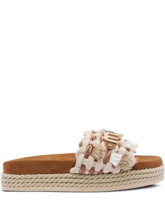Mou braided-strap platform sandals - Neutrals