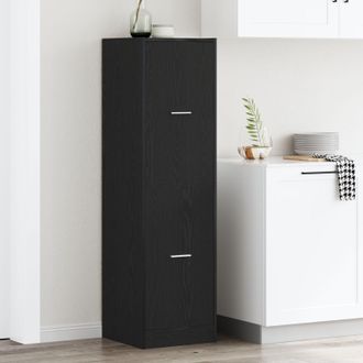 Berkfield Home Apothecary cabinet Black Oak 40x41x144.5 cm Engineered Wood
