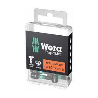 Wera 10x Wera Bit Impaktor Dc T20 Longitud 25 Mm 1/4 C6,3 - 5157624001