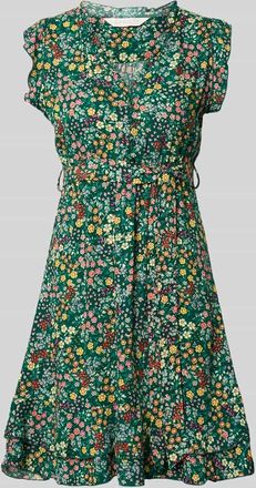 Apricot Minikleid aus reiner Viskose mit floralem Allover-Print in Gruen, Gr&ouml;&szlig;e XXL
