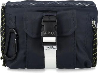 A.P.C. Blauwe Schoudertas Stijlvol Dagelijks Gebruik - Heren - Heuptassen - Blauw - ONE Size - Tassen