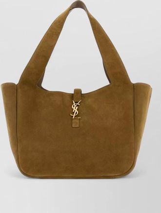 Saint Laurent le 5 &agrave; 7 bea suede leather shoulder bag