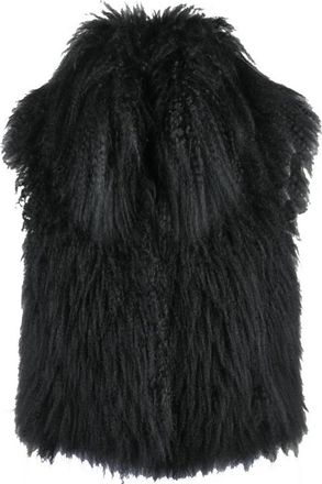 Emporio Armani Smanicato Shearling Mongolia - Dames - Bodywarmers - Zwart - L - Jassen