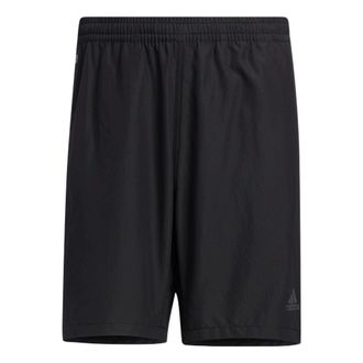 adidas Mens adidas Solid Color Logo Printing Sports Shorts Black HD0065
