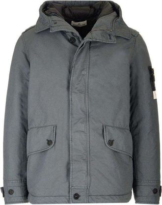 Stone Island Giubbotto Vera Piuma - Heren - Winterjassen - Grijs - 2XL - Jassen