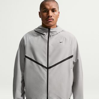 Nike Mens Tech Shori Knit Full-Zip Windrunner Jacket in Grey | IF1345-009