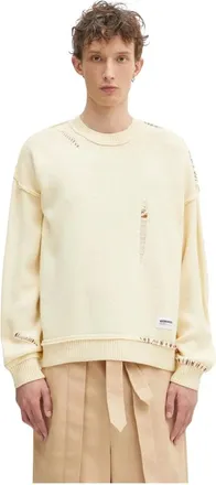 Neighborhood Savage Crewneck Sweater - Heren - Sweatshirts & Hoodies - Geel - Maat: M Wol