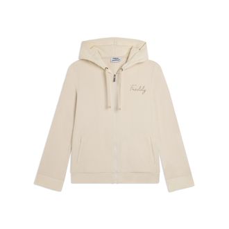 Freddy Felpa in jersey con zip e cappuccio crinkle