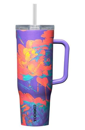 Corkcicle Cruiser 40-Ounce Insulated Tumbler with Handle in Super Bloom at Nordstrom