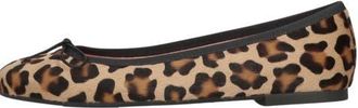 Pretty Ballerinas Round Toe Leopard Ballet Flat in Black at Nordstrom, Size 38.5