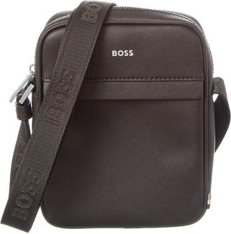 HUGO BOSS Zair NS Zip Leather Reporter Bag