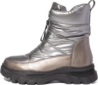 Cesare Gaspari Winterlaars - Zilver - Dames - Winterlaarzen - Grijs - 41 EU - Wol - Schoenen