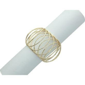 Olivia Welles 14K Gold Plated Noelle Wide Bracelet in Metallic at Nordstrom Rack
