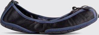 Balenciaga Polyester Ballerina Flats with Decorative Bow and Round Toe