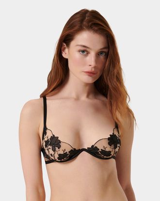 Bluebella Yvette Wired Bra Black/Sheer - Black / 30DD/E