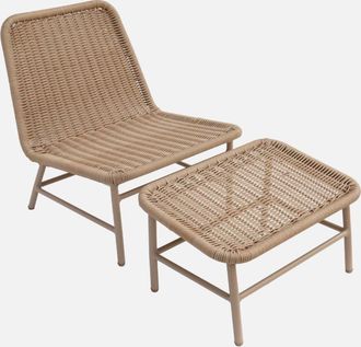 Sweeek Sill&oacute;n Relax Y Reposapi&eacute;s De Aluminio Y Cuerda