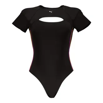 Puma Badeanzug PUMA, Damen, Gr. XL, N-Gr, schwarz, Obermaterial: 80% Polyamid, 20% Elasthan, unifarben, Badeanz&uuml;ge Badeanzug, mit coolem Cut-out