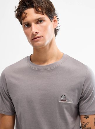 Lindbergh Mens Mini-embroidery lounge T-shirt