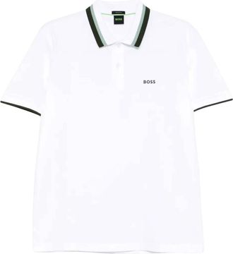HUGO BOSS White Cotton Logo Polo