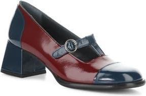 FLY London Solf T-Strap Pump in 002 Navy/Int Rust at Nordstrom Rack, Size 9-9.5Us / 40Eu
