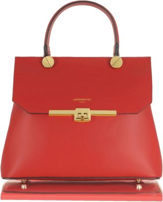 Le Parmentier Atlanta Top Handle Satchel - Dames - Handtassen - Rood - ONE Size - Leer - Tassen