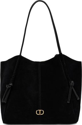 Twin-Set Shopper met geknoopt detail - Zwart