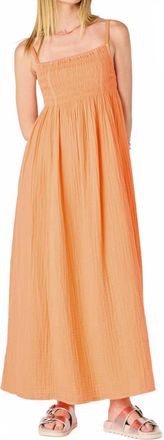 Dex Clothing Tie Back Maxi Dress In Orange Sunset