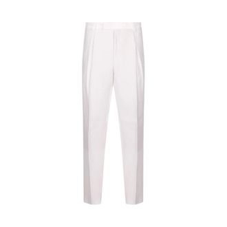 HUGO BOSS Hugo, Straight Trousers, male, White, Size: 2XL Port Trousers