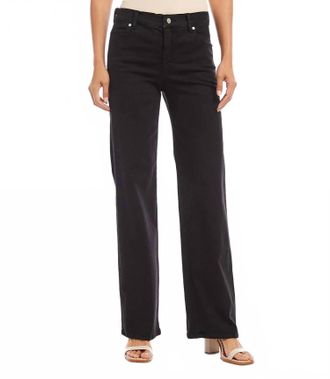 Karen Kane Shay Slim Wide Leg Jeans In Black